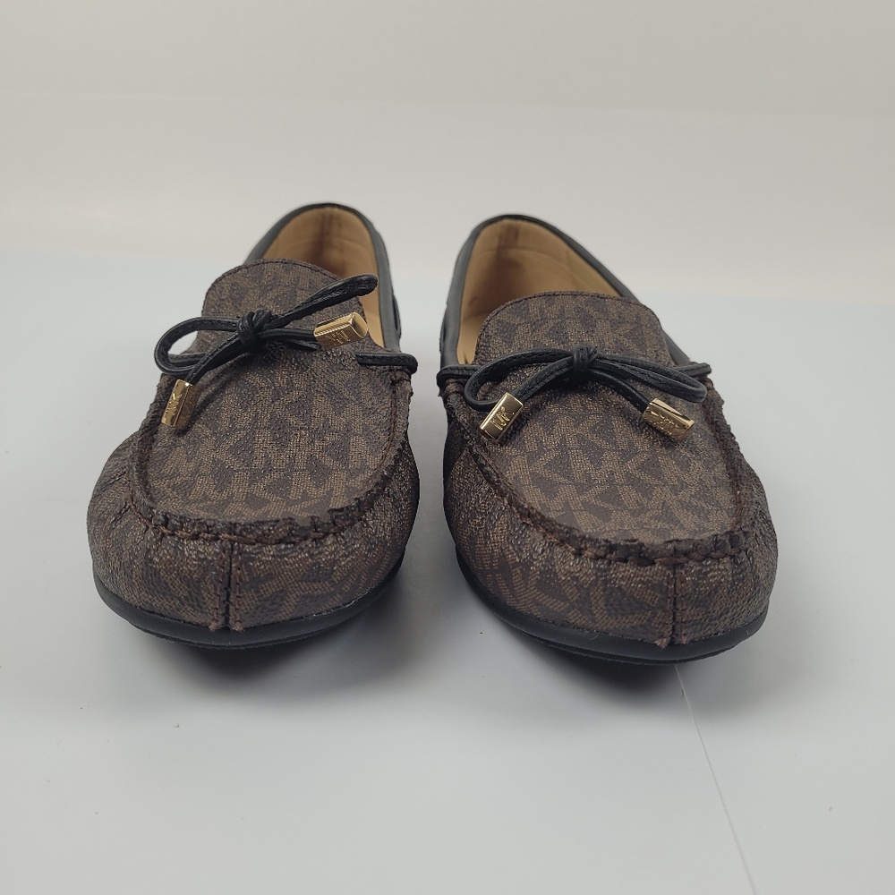 Michael Kors MK Monogram Signature Loafers Moccasin Shoes Size 9